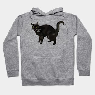 Cute Black Cat Blepping Hoodie